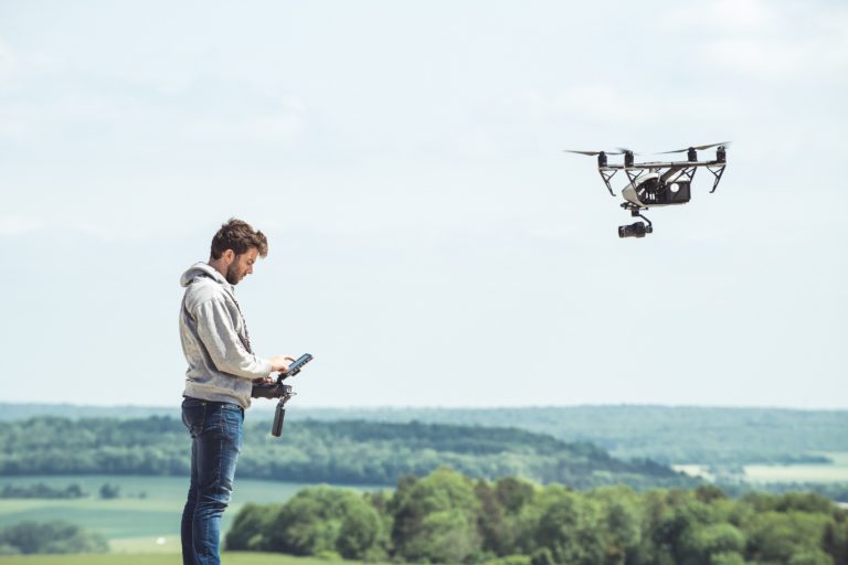 Tournage drone en cours